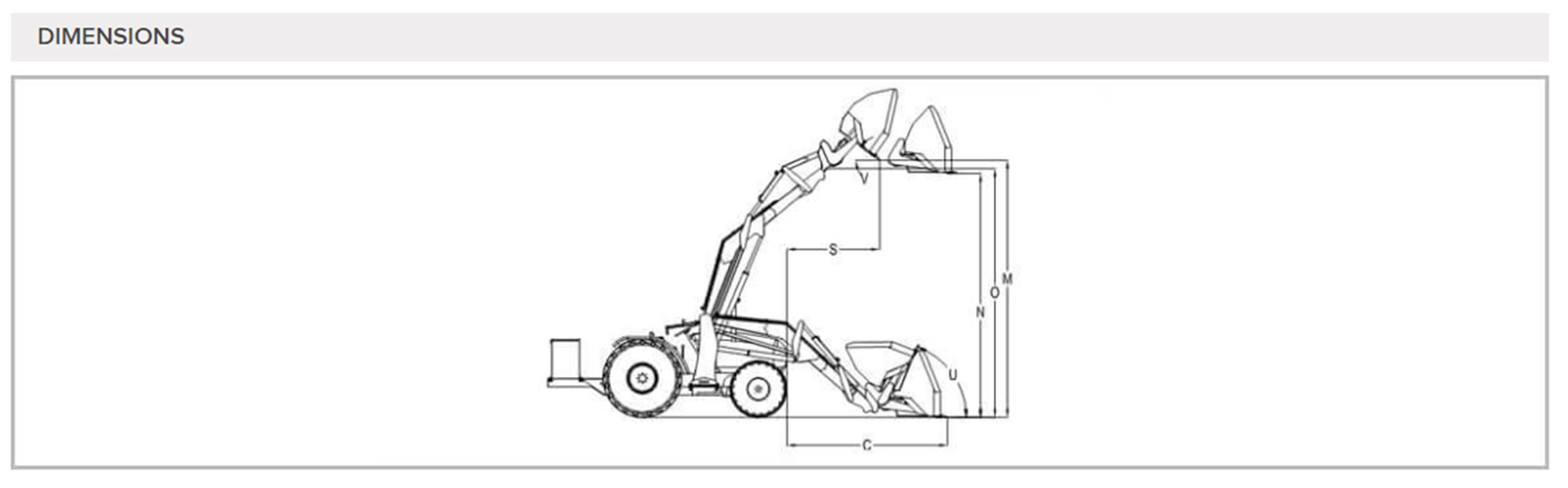 Ultra Loader dimensions